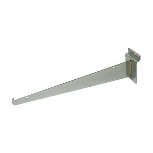 Econoco ShelvingBracket,Sil,12"L,1/8"W,PK48 SW/12KB