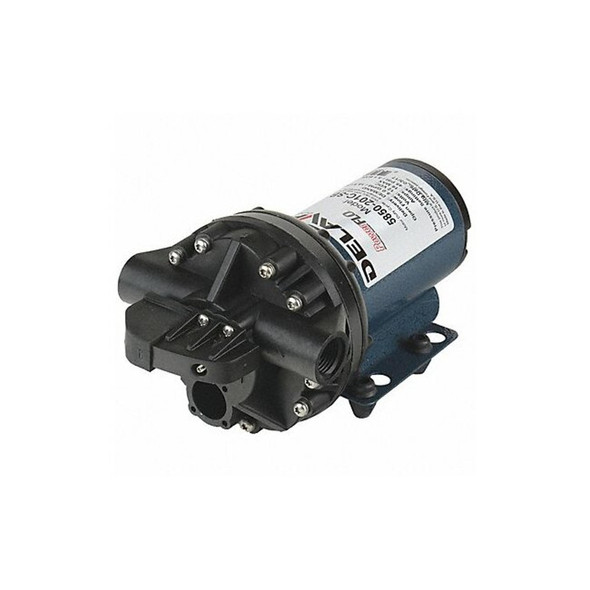 Diaphragm Pump, Polypropylene, Santoprene, 12VDC, 5 GPM