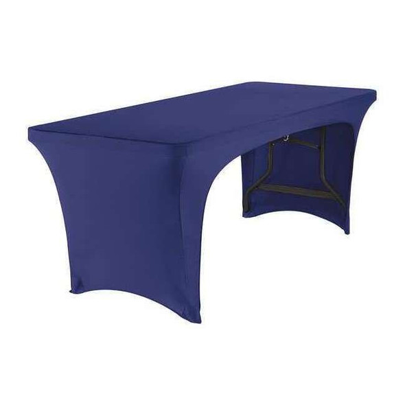 Manufacturer Varies Stretch Fitted Table Cover,Blue,72 in. W 16546