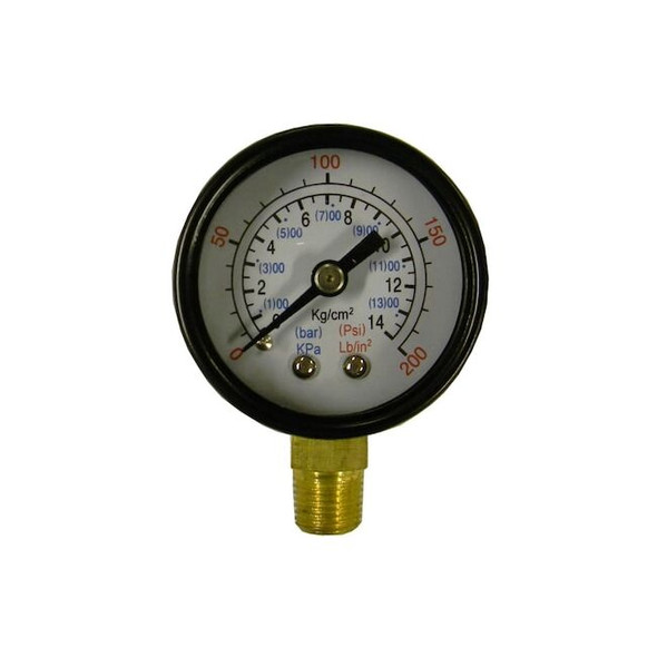 Powermate Pressure Gauge,1.5",160 PSI,1/8" Bottom 032-0121RP