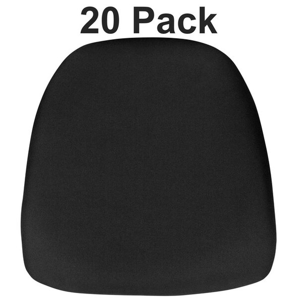 Hard Black Fabric Chiavari Chair Cushion, PK20