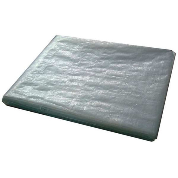 Standard Duty Tarp, 38 ft 6 in x 59 ft, 5.1 Mil, Transparent, Polyethylene  5WTL7