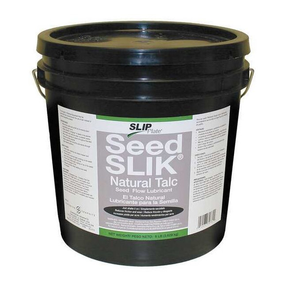 Seed Slik Dry Film Lubricant, 128 oz., Pail, Talc, White SLIKTALC-8#