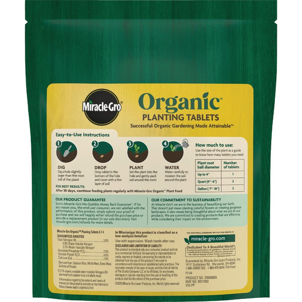 Miracle-Gro Organic Planting Tablets (20-Pack) 3784506 756570