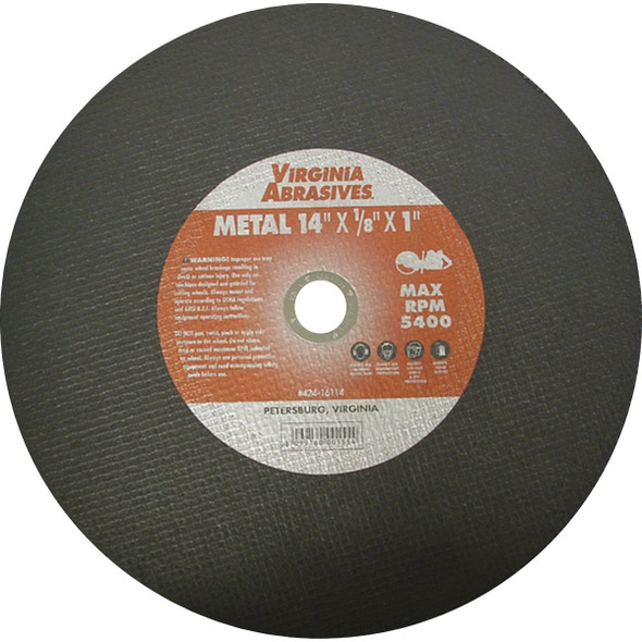 Virginia Abrasives 14 In. Abrasive Masonry Cut-Off Wheel 424-16114 Pack of 10