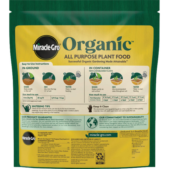 Miracle-Gro 3 Lb. 5-2-2 Granules Organic Plant Food 3035906 715227