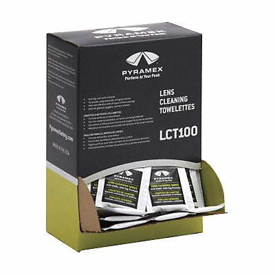 Pyramex 100 Individually Packaged Lens Cleaning Towelettes