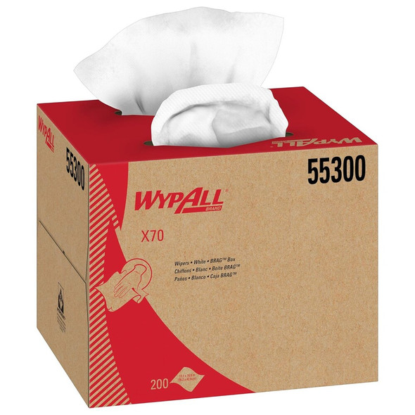 Kimberly Clark Wypall X70 Cloths, BRAG Box, 12.5 in x 16.8 in 55300 SM-KCC55300EAM