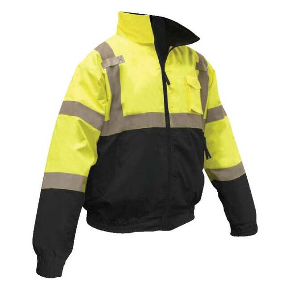 Ergodyne 24476 High-Vis Reflective Winter Bomber Jacket, Fleece Liner, ANSI Compliant, Ergodyne GloWear 8379, 2XL