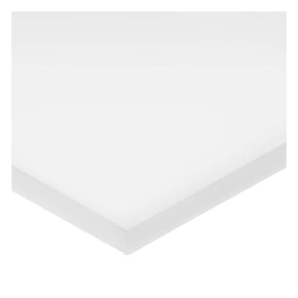 White PTFE Sheet Stock 24" L x 12" W x 1/8" Thick