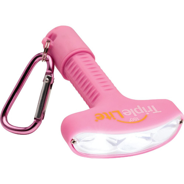 TripleLite 50 Lm. Pink 180 Deg Mini LED Flashlight with Carabiner TL050-PSP-01 527036