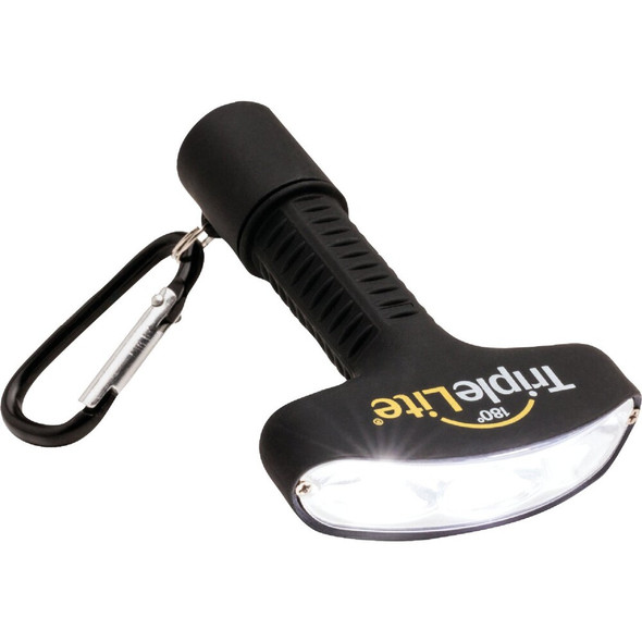 TripleLite 50 Lm. Black 180 Deg Mini LED Flashlight with Carabiner TL050-PSB-01 502765