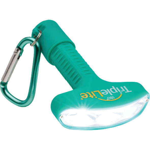 TripleLite 50 Lm. Teal 180 Deg Mini LED Flashlight with Carabiner