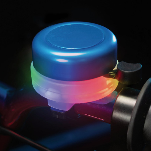 BellBrightz Blue Bicycle Bell with Twinkling Multicolor LEDs L2168