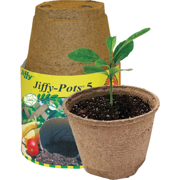Jiffy 5 In. W. Round Peat Pot (6-Pack) JP506