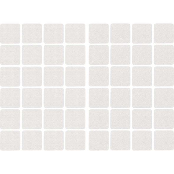 Wrap-It Storage Stick 'Em 1 In. White Hook & Loop Square (24-Count) 424-AQ-1WH