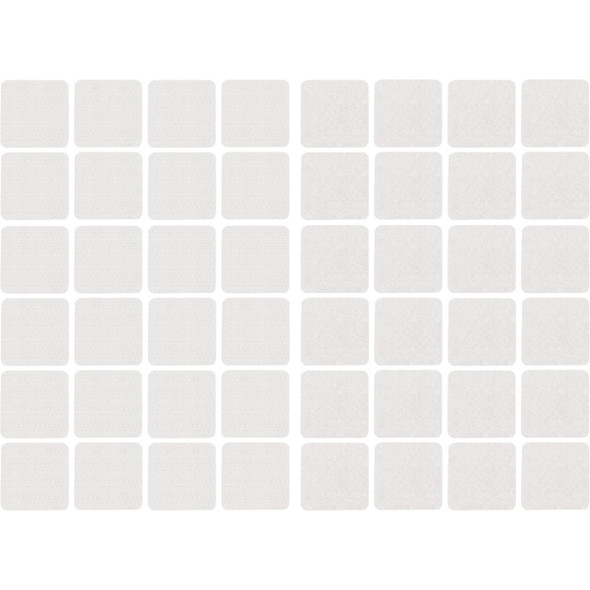 Wrap-It Storage Stick 'Em 1 In. White Hook & Loop Square (24-Count) 424-AQ-1WH