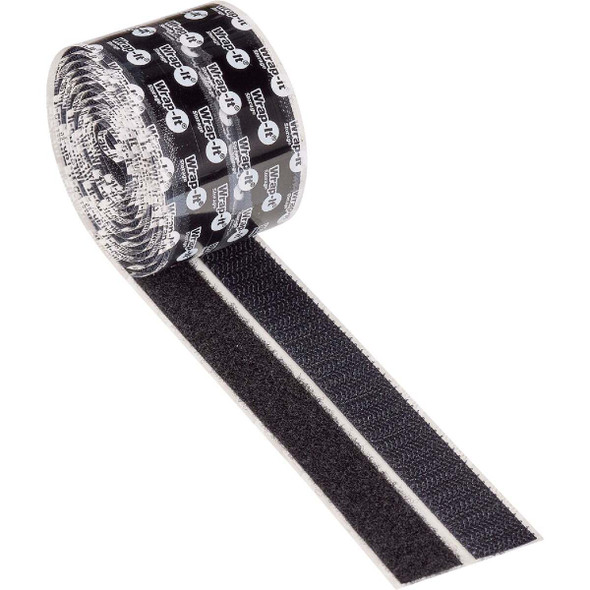 Wrap-It Storage Stick 'Em 3/4 In. x 5 Ft. Black Hook & Loop Roll 400-AR-5BL