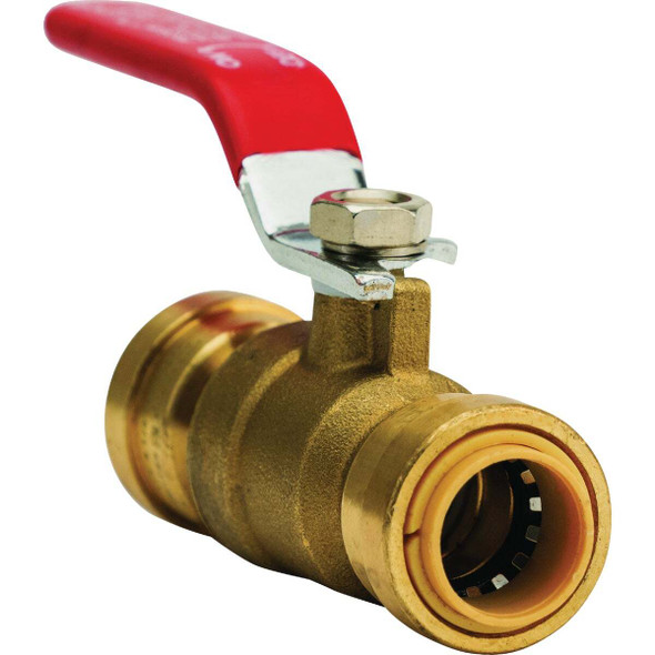QuickFitting 1/2 In. Push-to-Connect Brass Full Port Ball Valve LF912R