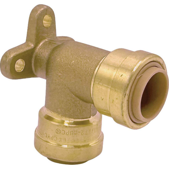 QuickFitting 1/2 In. x 1/2 In. Push-to-Connect Brass 90 Deg Drop Ear Elbow