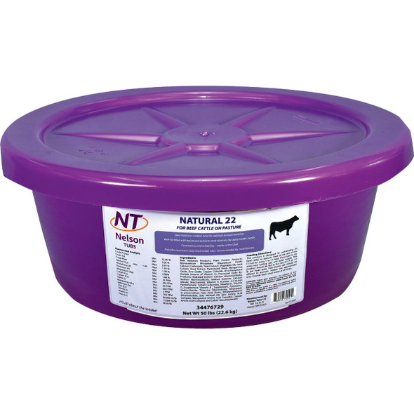 Nelson Tubs Natural 22 50 Lb. Beef Cattle Feed Supplement 34476729
