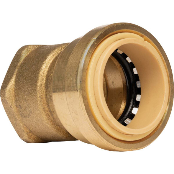 QuickFitting 1 In. Push-to-Connect x 1 In. FNPT Brass Straight Female Adapter