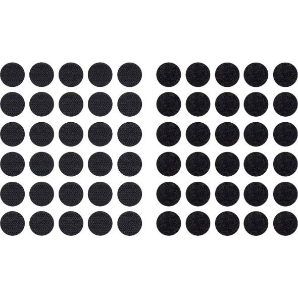 Wrap-It Storage Stick 'Em Dots 0.75 In. Black Hook & Loop Fasteners (30 Ct.)