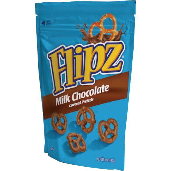 Flipz 5 Oz. Milk Chocolate Covered Pretzels 562694 Pack of 6