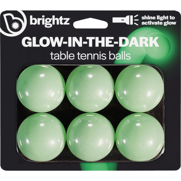 Brightz Glow-in-the-Dark Table Tennis Balls (6-Pack) R4100 730619