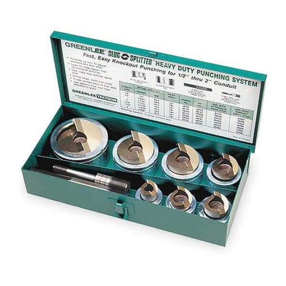 Greenlee 8 Piece Hydraulic Punch Driver Set, 10 ga. 7307