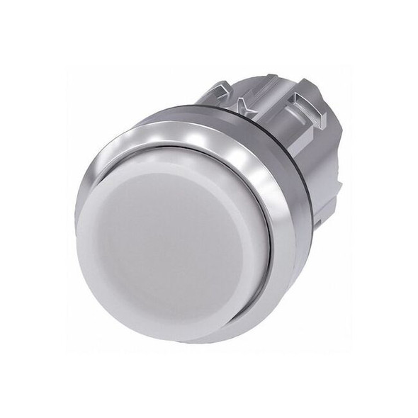 Siemens Illuminated Push Button Operator, 22 mm, White 3SU1051-0BB60-0AA0