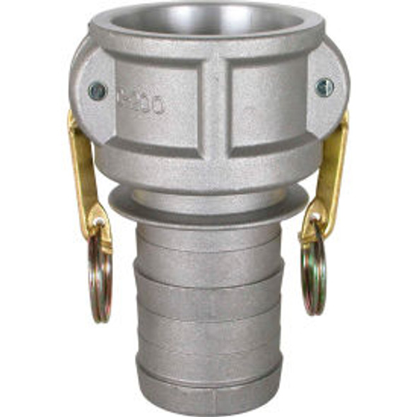 1-1/2"" Aluminum Camlock Fitting - Male Barb x Female Coupler Thread