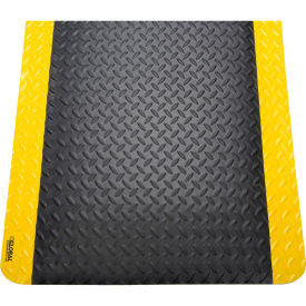 Global Industrial Diamond Plate Anti Fatigue Mat 15/16"" Thick 2'W x 3'L Black/Y