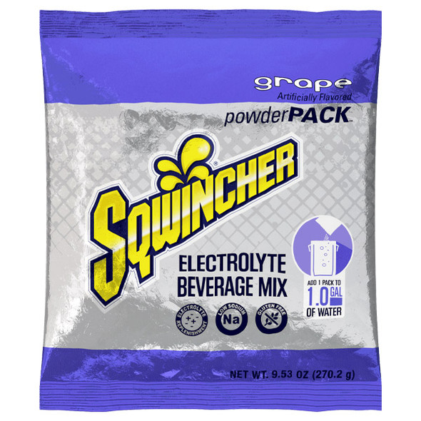 Sqwincher® Regular Powder Packs, 9.53 oz Packs, 1 gal Yield