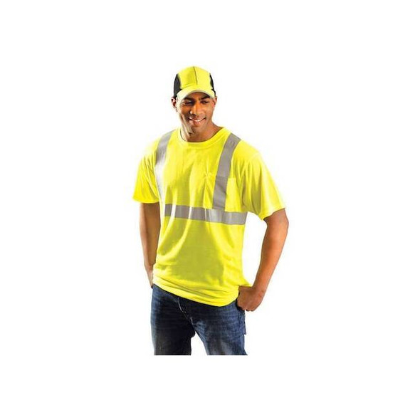 Occunomix T-Shirt, 2, R, Polyester, Yellow, S LUX-SSETP2-YS