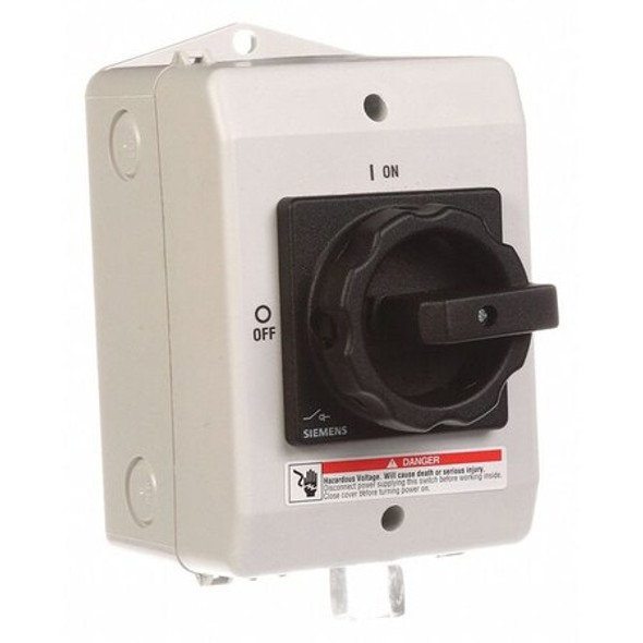 Siemens Safety Switch, Non-Fusible, 16A, Plastic 3LD20640TB510US2