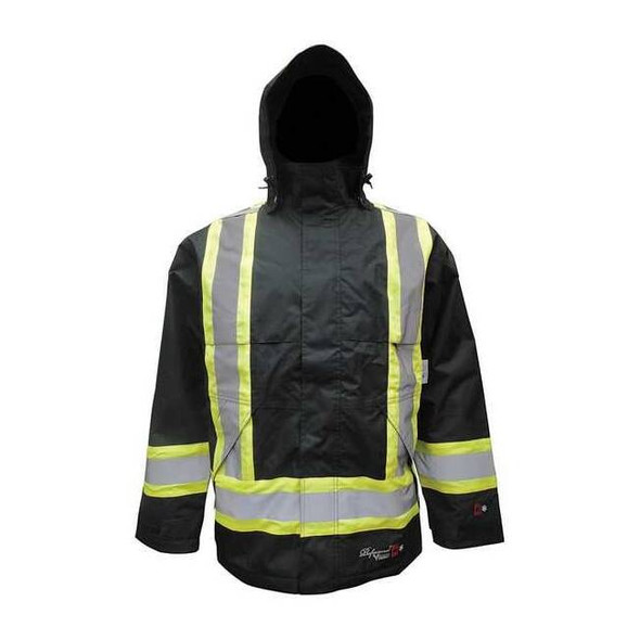 Viking Flame Resistant Rain Jacket, S, 13.5 oz Polyester 3907FRJ-S