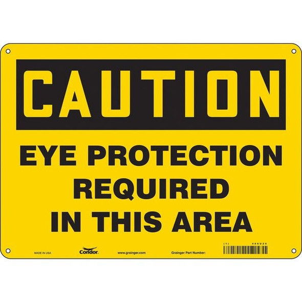 Condor Safety Sign,10 inx14 in,Polyethylene 466U20 Condor Safety Sign,10 inx14 in,Polyethylene 466U20