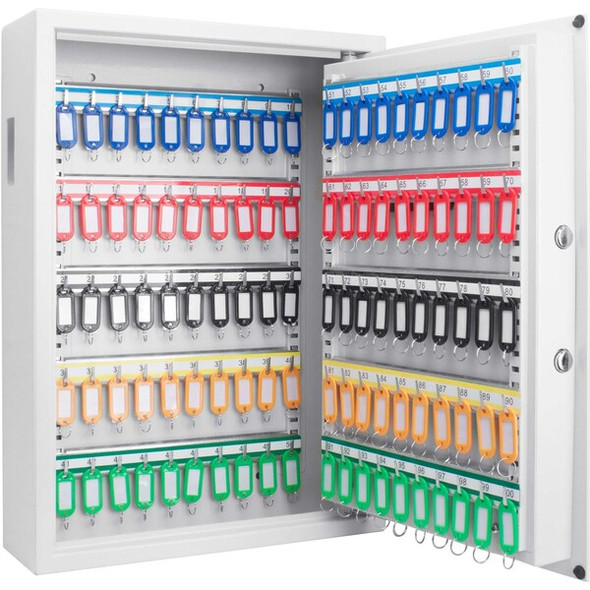 Barska Key Cabinet, Steel, White, 100 Key Capacity AX13262