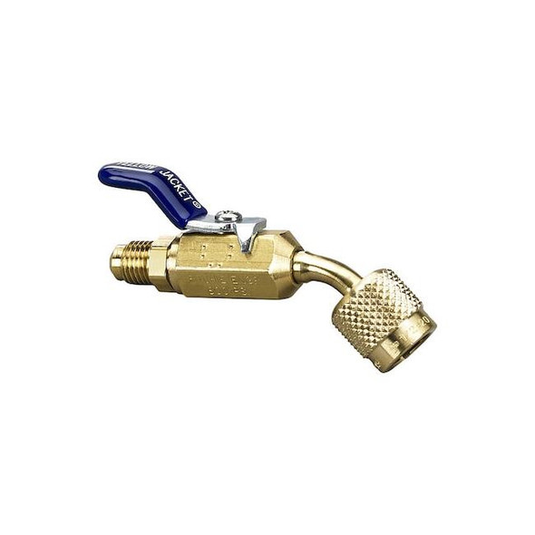 Yellow Jacket Ball Valve, 8 1/2 in L, Brass, 800 psi 93825