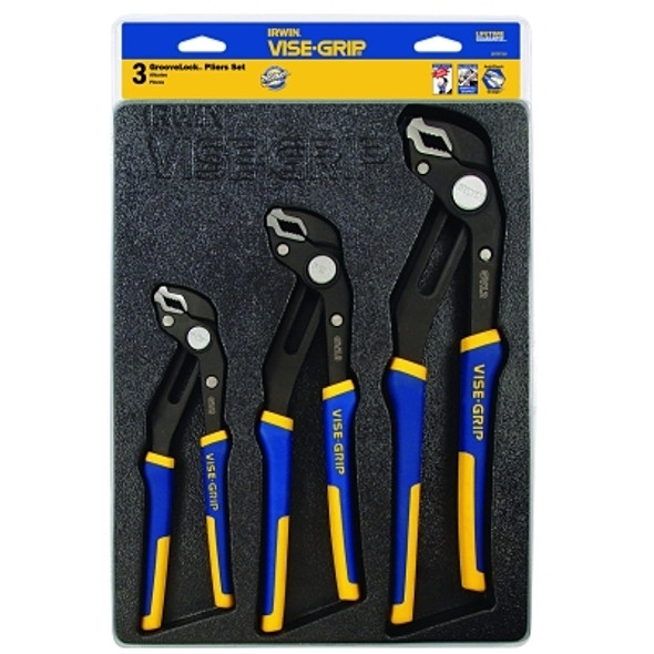 3-pc GrooveLock Pliers Sets, with Storage Tray Pack of 2