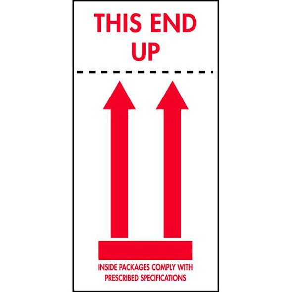 Tapecase Instructional Label, Arrows,PK500 16U860