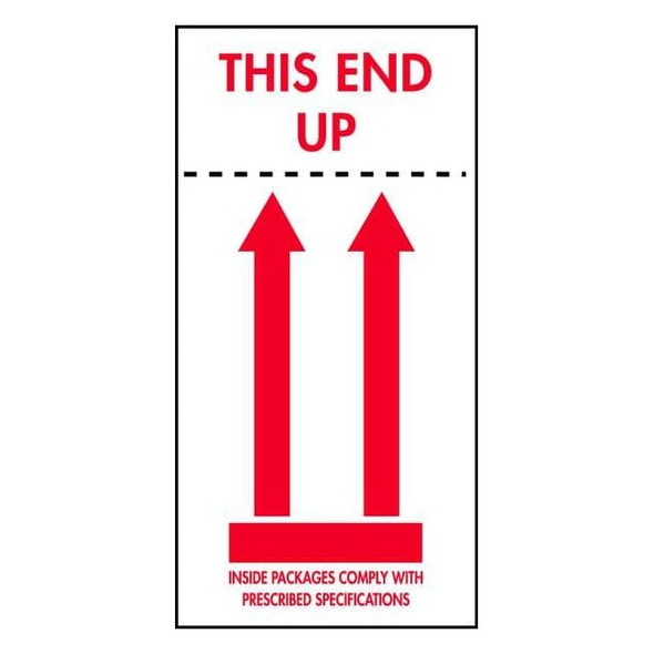 Tapecase InstructionalHandlingLabel,White,PK500 16U860