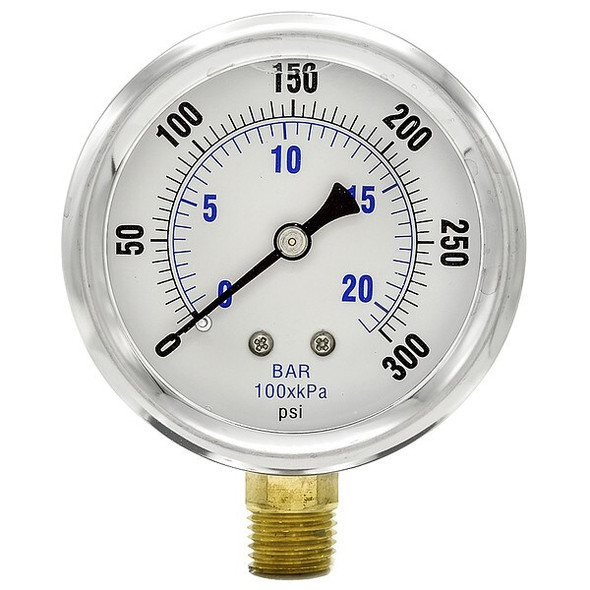 Wgtc Differential Pressure Gauge,0 to 300 psi 251L4PGW
