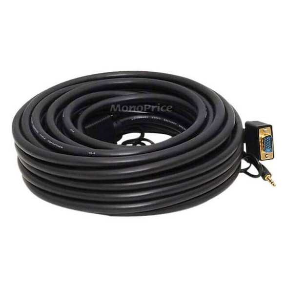 Monoprice CPU Cord,SVGA/3.5mm Stereo M to M,50ft 560