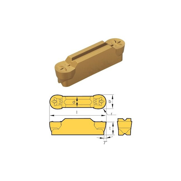 Hhip MRMN-300-M Grade BPS253-CVD Grooving Insert 6024-3032
