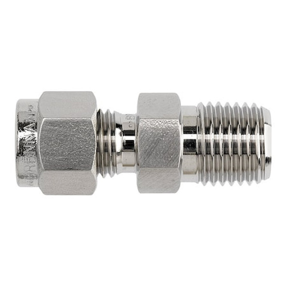 Brennan Industries Elbow, SS, Comp. 1/2 in, MNPT 3/8 in NS2501-08-04-SS