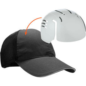 Ergodyne Skullerz 8946 Standard Baseball Cap with Universal Bump Cap Insert Blac