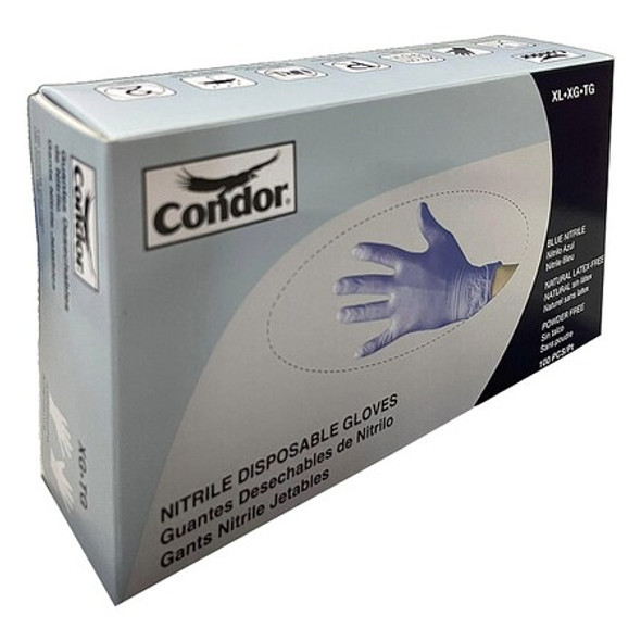 Condor Disposable Gloves,Nitrile,2XL,PK 100 819MH2