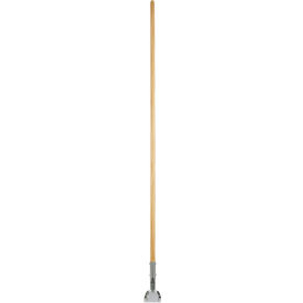 Boardwalk Clip-On Dust Mop Handle Lacquered Wood Swivel Head 1"" x 60"" Natural